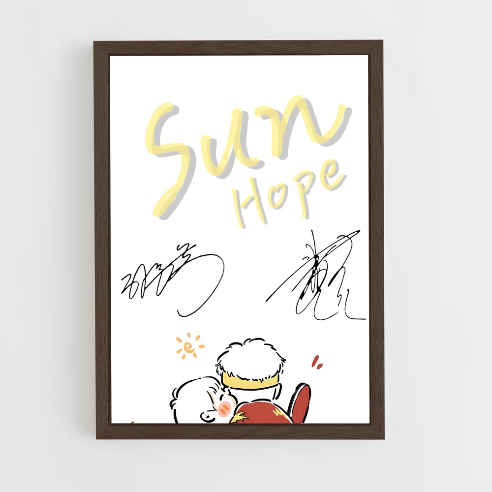 Poster Sun yingsha dessin – affiche Tennis de table (vue 5)